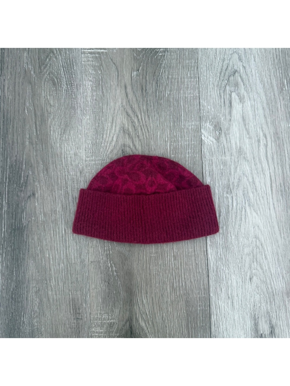 Coach women’s knit burgundy beanie